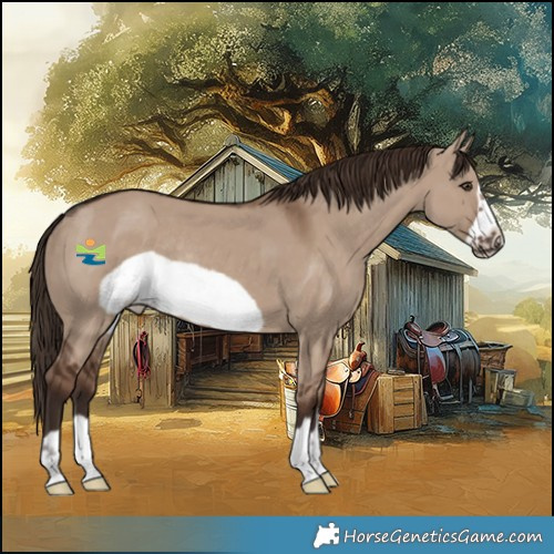Horse Color:Liver Red Dun Frame Rabicano 