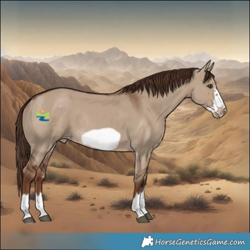Horse Color:Liver Red Dun Frame Varnish Rabicano 