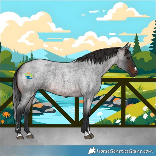 Horse Color:Brown Roan Rabicano 