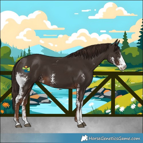 Horse Color:Liver Chestnut Sabino 