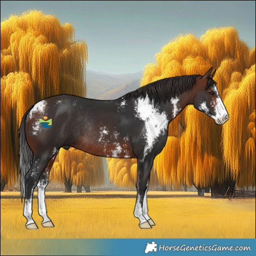 Horse Color:Bay Sabino Rabicano 