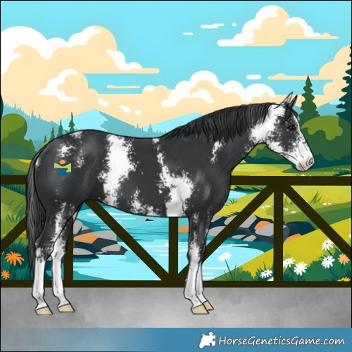 Horse Color:Black Sabino 