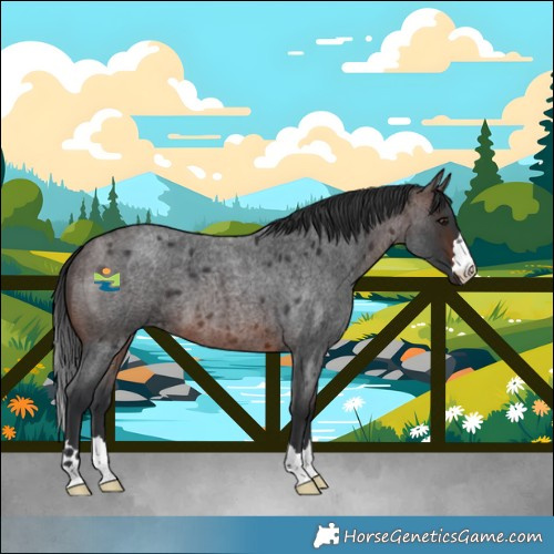 Horse Color:Brown Roan