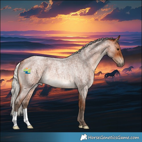 Horse Color:Silver Bay Roan Rabicano