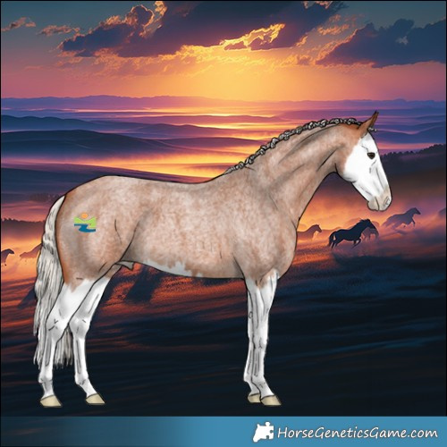 Horse Color:Silver Bay Roan Splash 