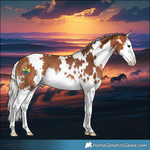 Horse Color:White Spotted Silver Bay Splash Rabicano 