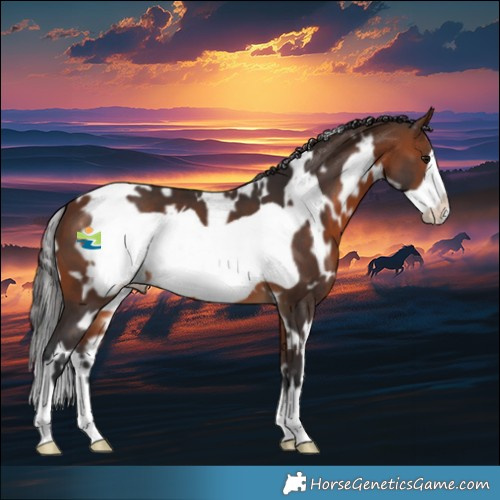 Horse Color:White Spotted Brown Frame 