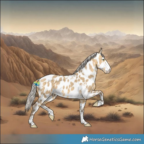 Horse Color:White Spotted Silver Sable Cream Champagne Dun Sabino Near Leopard