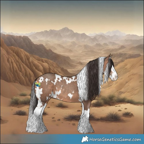 Horse Color:White Spotted Sable Champagne Sabino Splash 