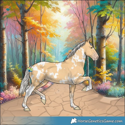 Horse Color:White Spotted Silver Classic Cream Champagne