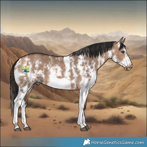 Horse Color:Bay Dun Sabino Frame Rabicano 
