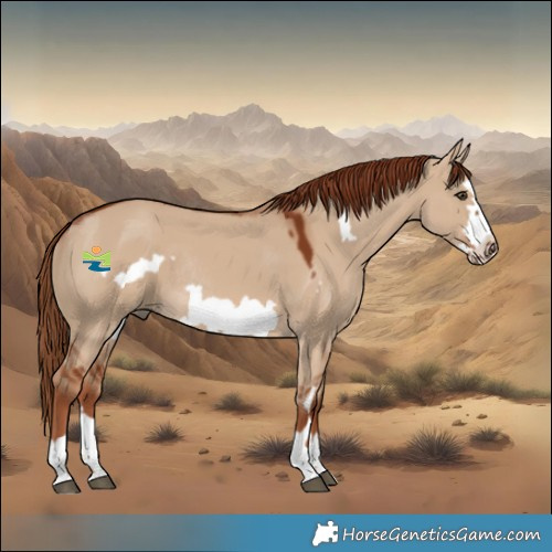 Horse Color:Red Dun Frame Rabicano 