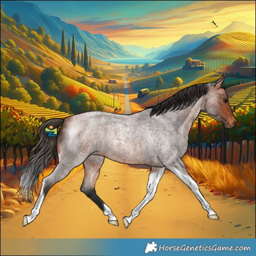 Horse Color:Bay Roan Tobiano Rabicano 
