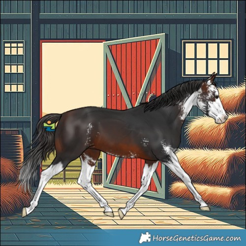 Horse Color:Brown Sabino Splash