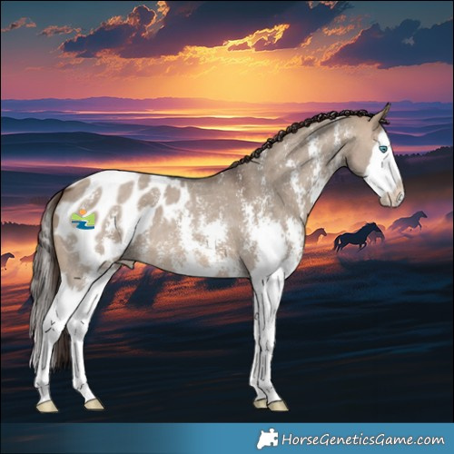 Horse Color:Brown Dun Sabino Splash Blanket