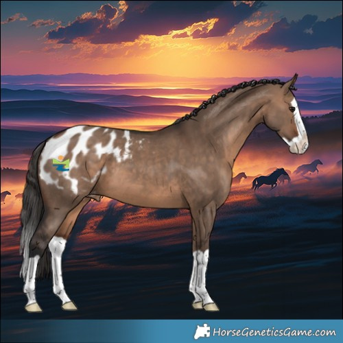 Horse Color:Brown Dun Splash Blanket