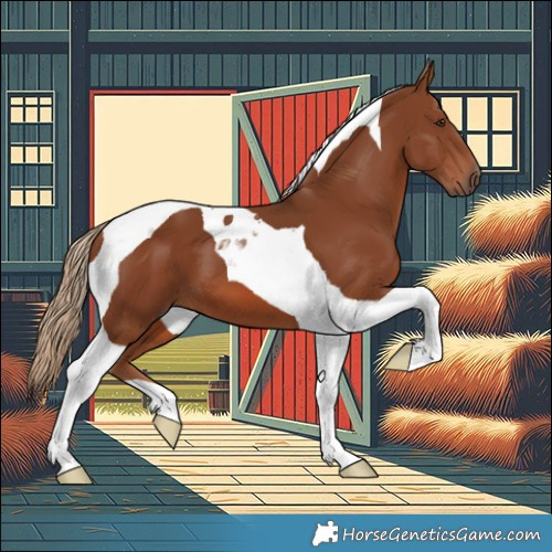Horse Color:Chestnut Tobiano