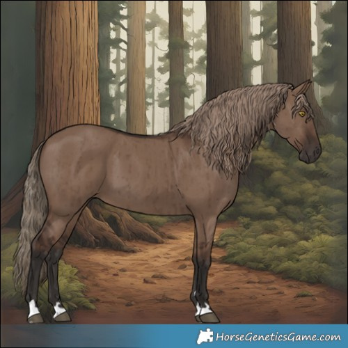 Horse Color:Liver Red Dun Brindle 
