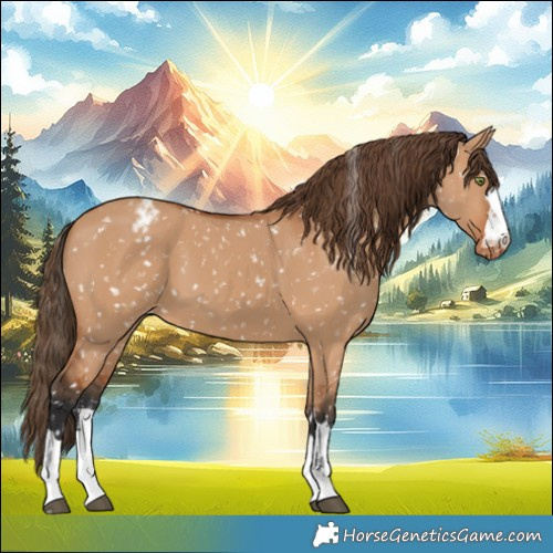 Horse Color:Bay Dun Snowflake Varnish