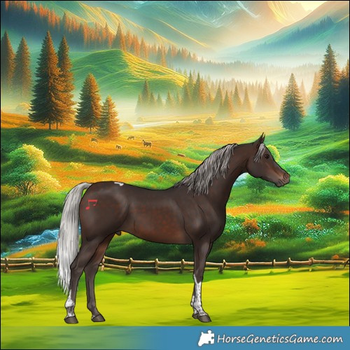 Horse Color:Silver Brown Tobiano