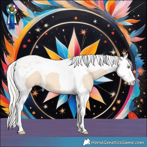Horse Color:Silver Sable Champagne Dun Splash Tobiano 