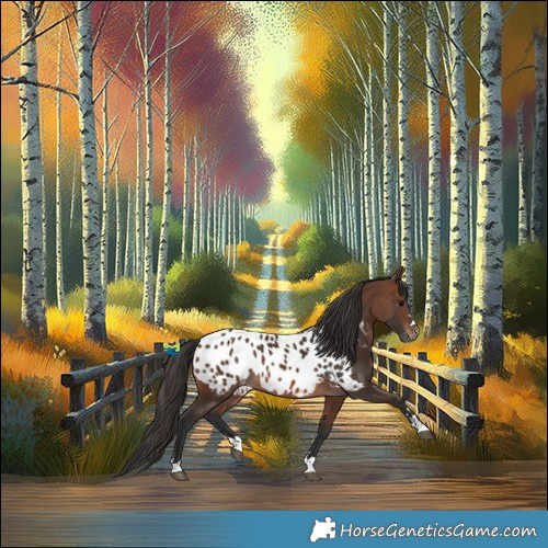Horse Color:Brown Near Leopard