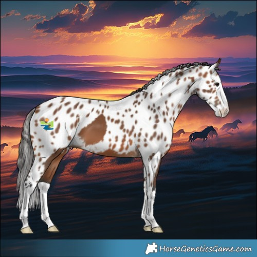 Horse Color:Bay Splash Skewed LP Spotted 