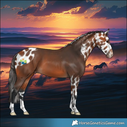 Horse Color:Bay Skewed LP Spotted 