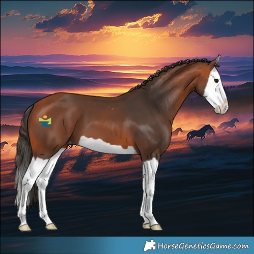 Horse Color:Bay Splash Skewed LP Spotted 