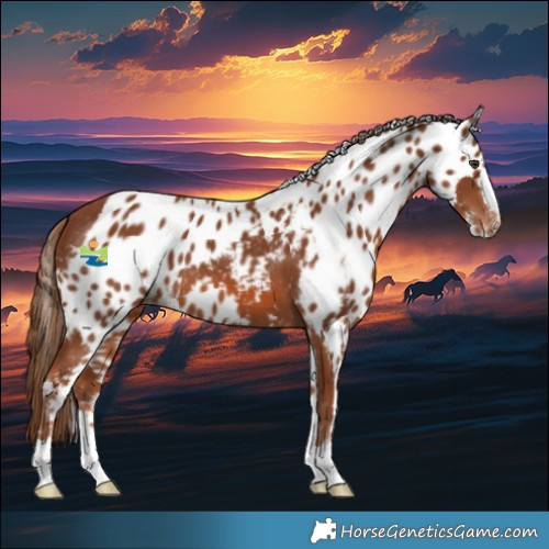 Horse Color:Chestnut Skewed LP Spotted 