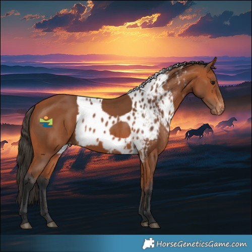 Horse Color:Bay Skewed LP Spotted 
