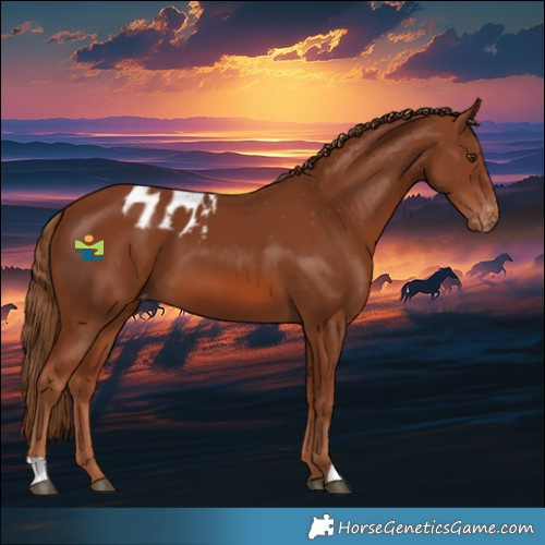 Horse Color:Chestnut Skewed LP Spotted