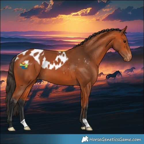 Horse Color:Bay Skewed LP Spotted 