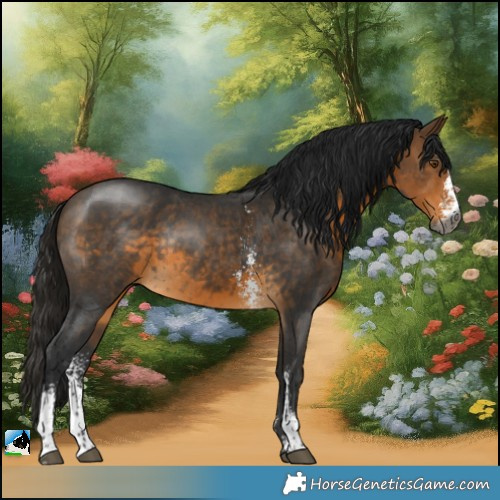 Horse Color:Gray Buckskin Mushroom Sabino Rabicano 