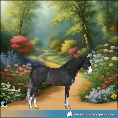 Horse Color:Brown Mushroom Sabino Rabicano