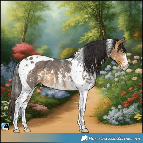 Horse Color:Buckskin Sabino Tobiano 