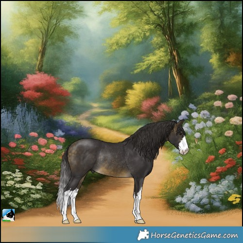 Horse Color:White Spotted Buckskin Rabicano