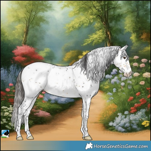 Horse Color:Buckskin Mushroom Sabino Rabicano