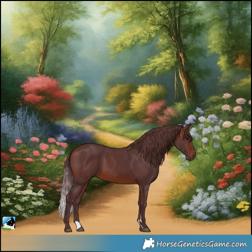 Horse Color:Chocolate Brown Rabicano 