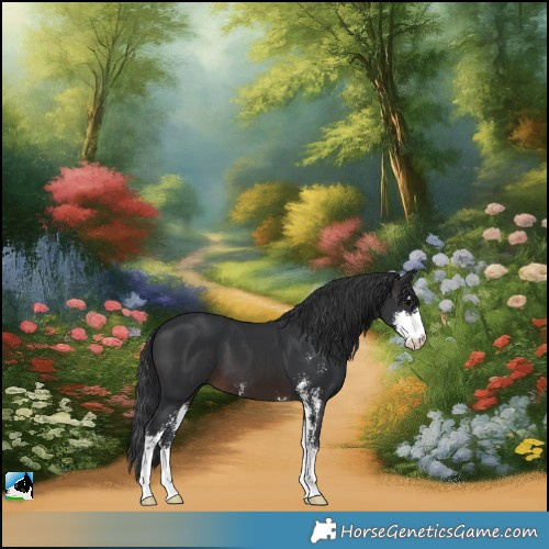 Horse Color:Brown Sabino 