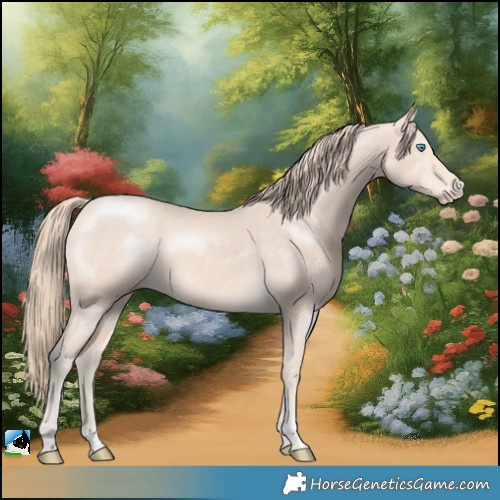 Horse Color:Perlino Mushroom Sabino Rabicano 