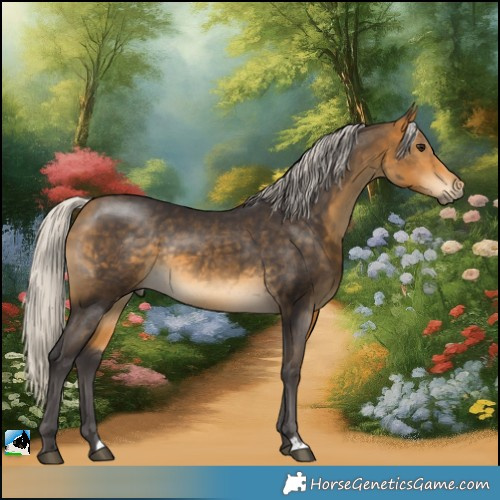 Horse Color:Silver Buckskin Rabicano 