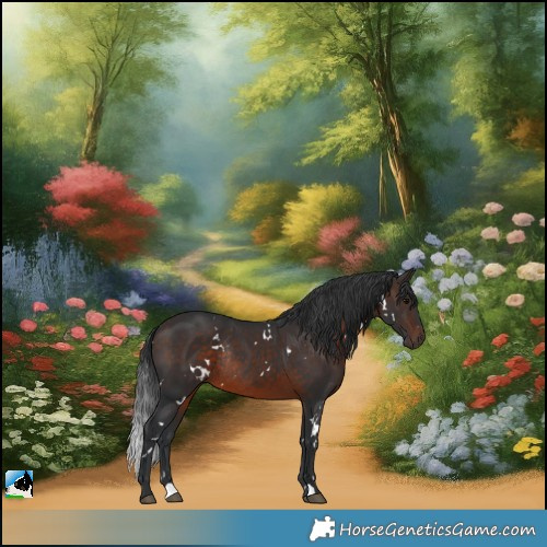 Horse Color:White Spotted Brown Rabicano