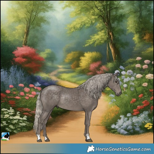 Horse Color:Silver Smoky Black Rabicano