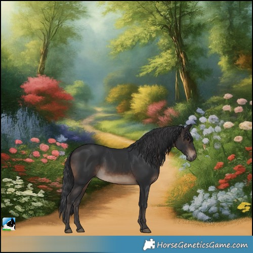 Horse Color:Brown Rabicano 