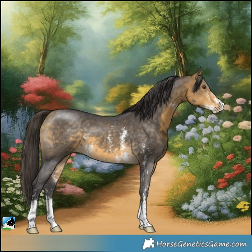 Horse Color:Buckskin Mushroom Sabino
