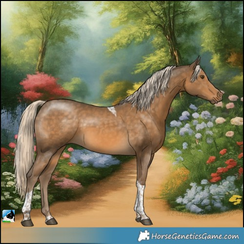 Horse Color:Chocolate Palomino Mushroom Tobiano