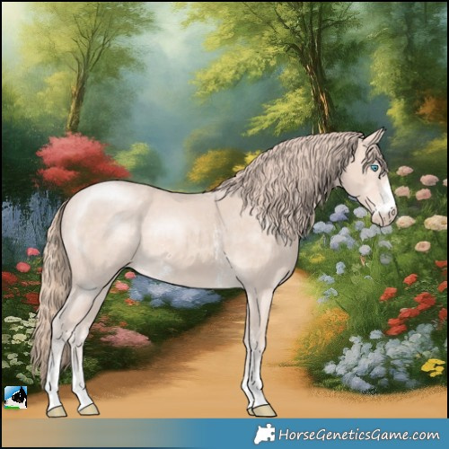 Horse Color:Perlino Mushroom Sabino 