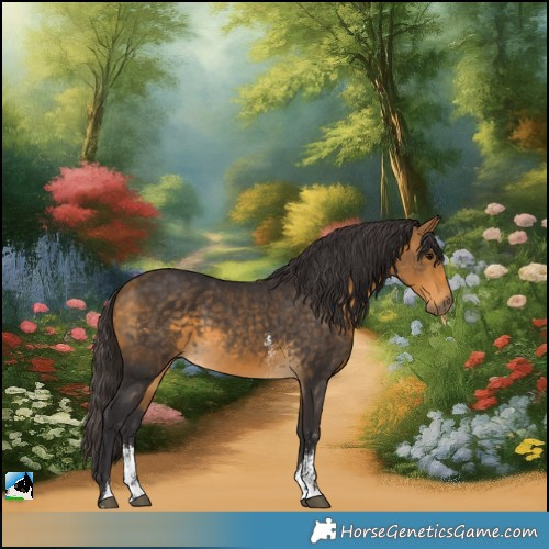 Horse Color:Buckskin Sabino 