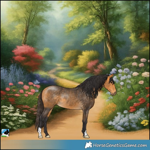 Horse Color:Buckskin Rabicano